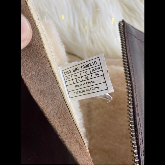 UGG Rosen Tall Leather Boots with Wool Lining - Size 7 NWOT - Picture 5 of 5